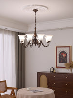 Aurelia Fleur Modern Glass Chandelier for Dining Room and Living Room