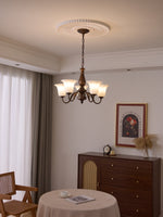 Aurelia Fleur Modern Glass Chandelier for Dining Room and Living Room