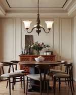 Aurelia Fleur Modern Glass Chandelier for Dining Room and Living Room