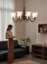 Aurelia Fleur Modern Glass Chandelier for Dining Room and Living Room