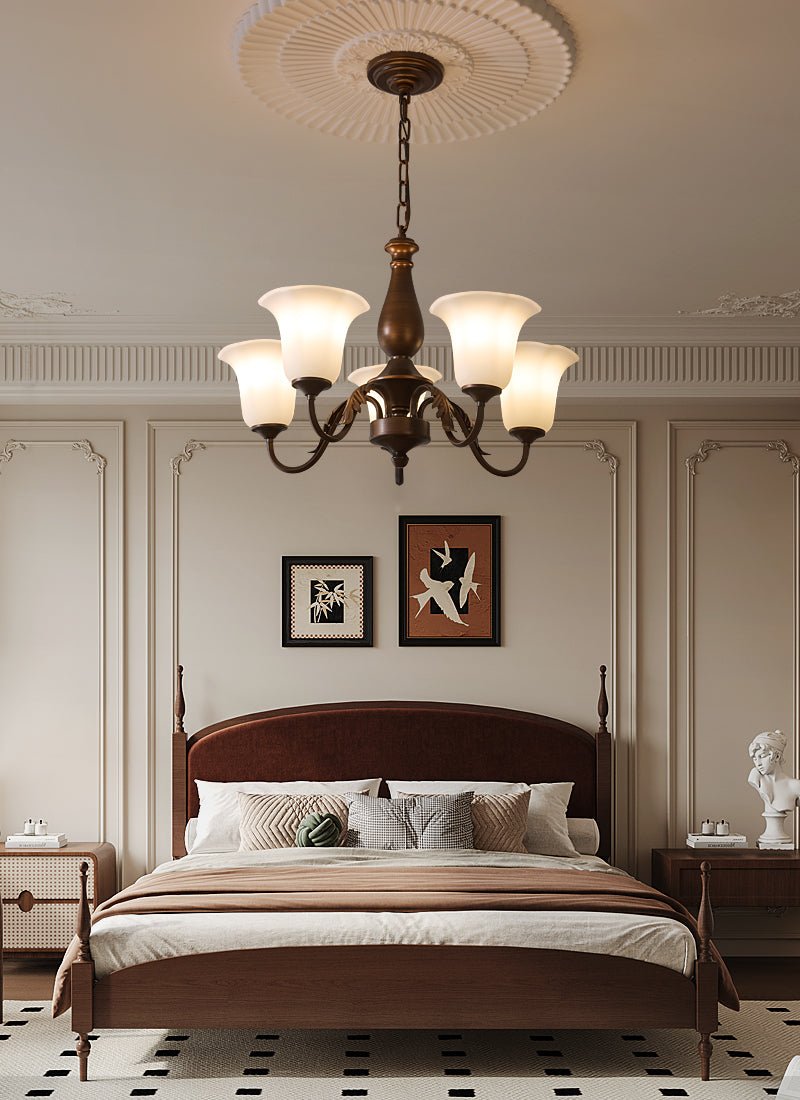 Aurelia Fleur Modern Glass Chandelier for Dining Room and Living Room
