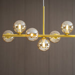 Aurelia Globe Chandelier – Modern Glass & Gold Pendant Light for Dining Room