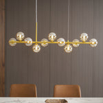 Aurelia Globe Chandelier – Modern Glass & Gold Pendant Light for Dining Room