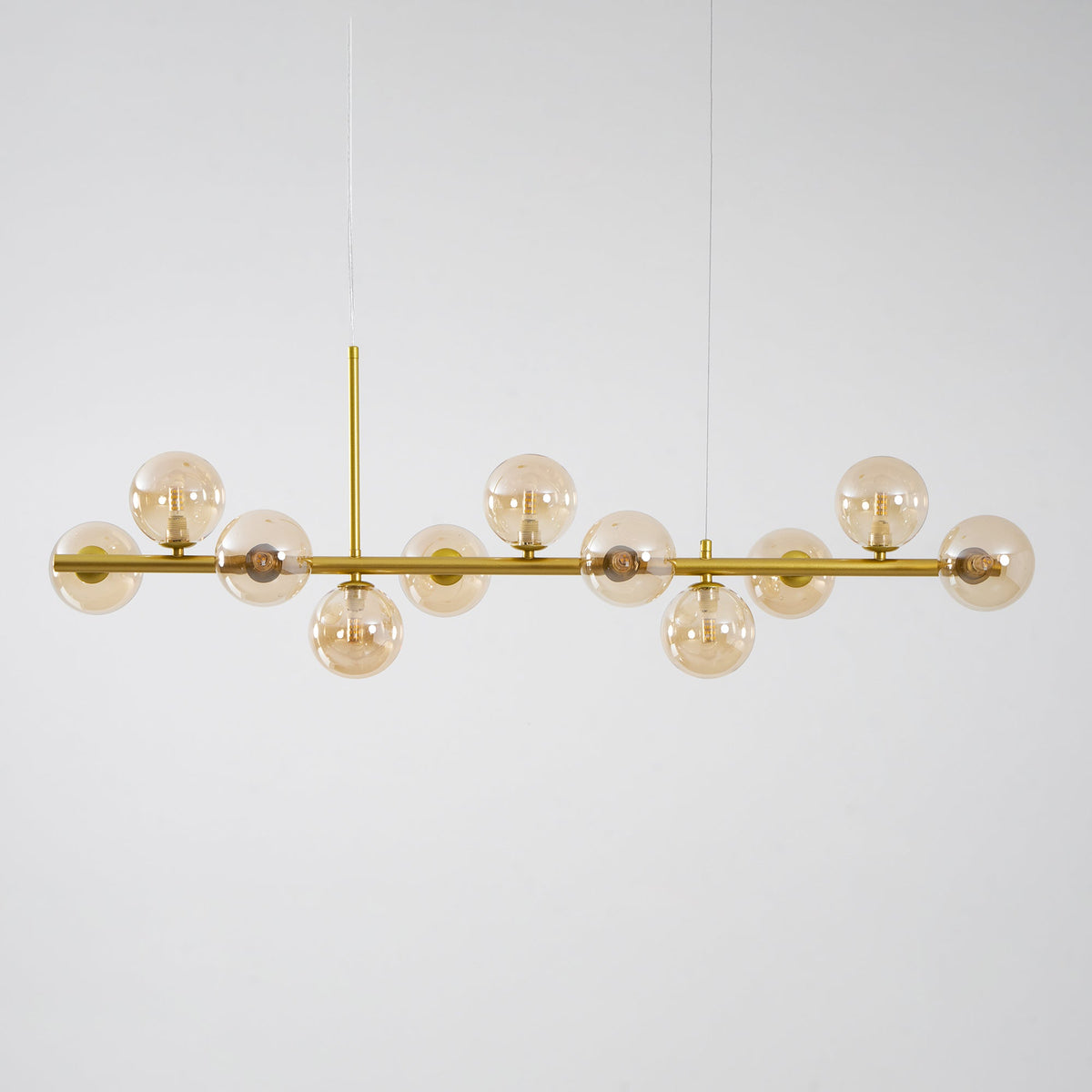 Aurelia Globe Chandelier – Modern Glass & Gold Pendant Light for Dining Room