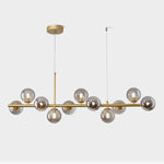 Aurelia Globe Chandelier – Modern Glass & Gold Pendant Light for Dining Room