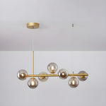 Aurelia Globe Chandelier – Modern Glass & Gold Pendant Light for Dining Room