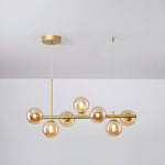 Aurelia Globe Chandelier – Modern Glass & Gold Pendant Light for Dining Room