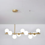 Aurelia Globe Chandelier – Modern Glass & Gold Pendant Light for Dining Room