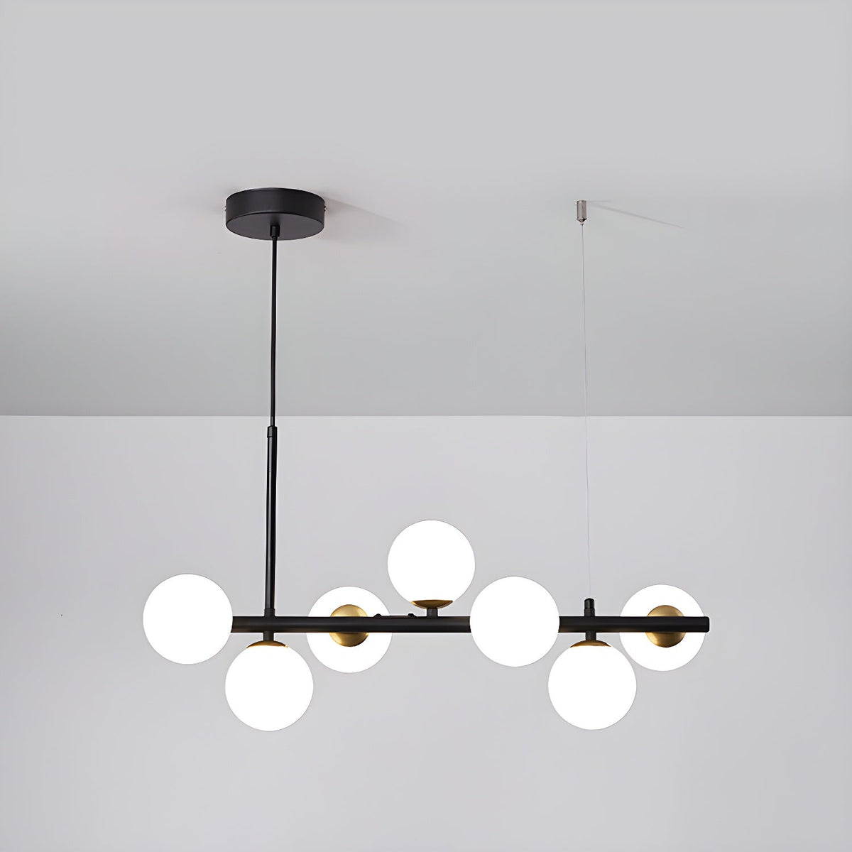 Aurelia Globe Chandelier – Modern Glass & Gold Pendant Light for Dining Room