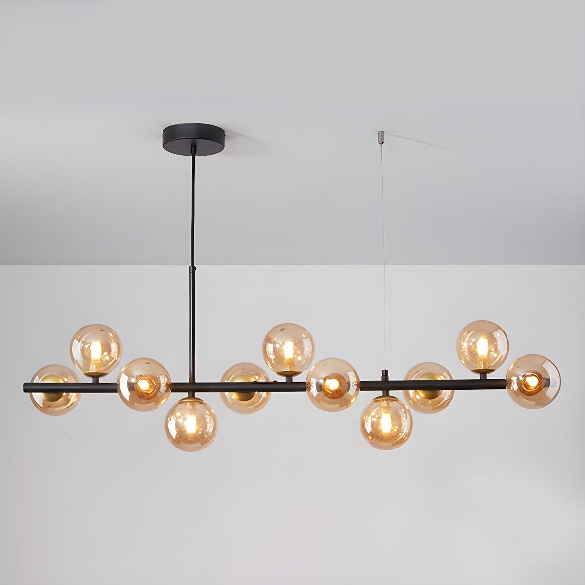 Aurelia Globe Chandelier – Modern Glass & Gold Pendant Light for Dining Room