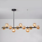 Aurelia Globe Chandelier – Modern Glass & Gold Pendant Light for Dining Room