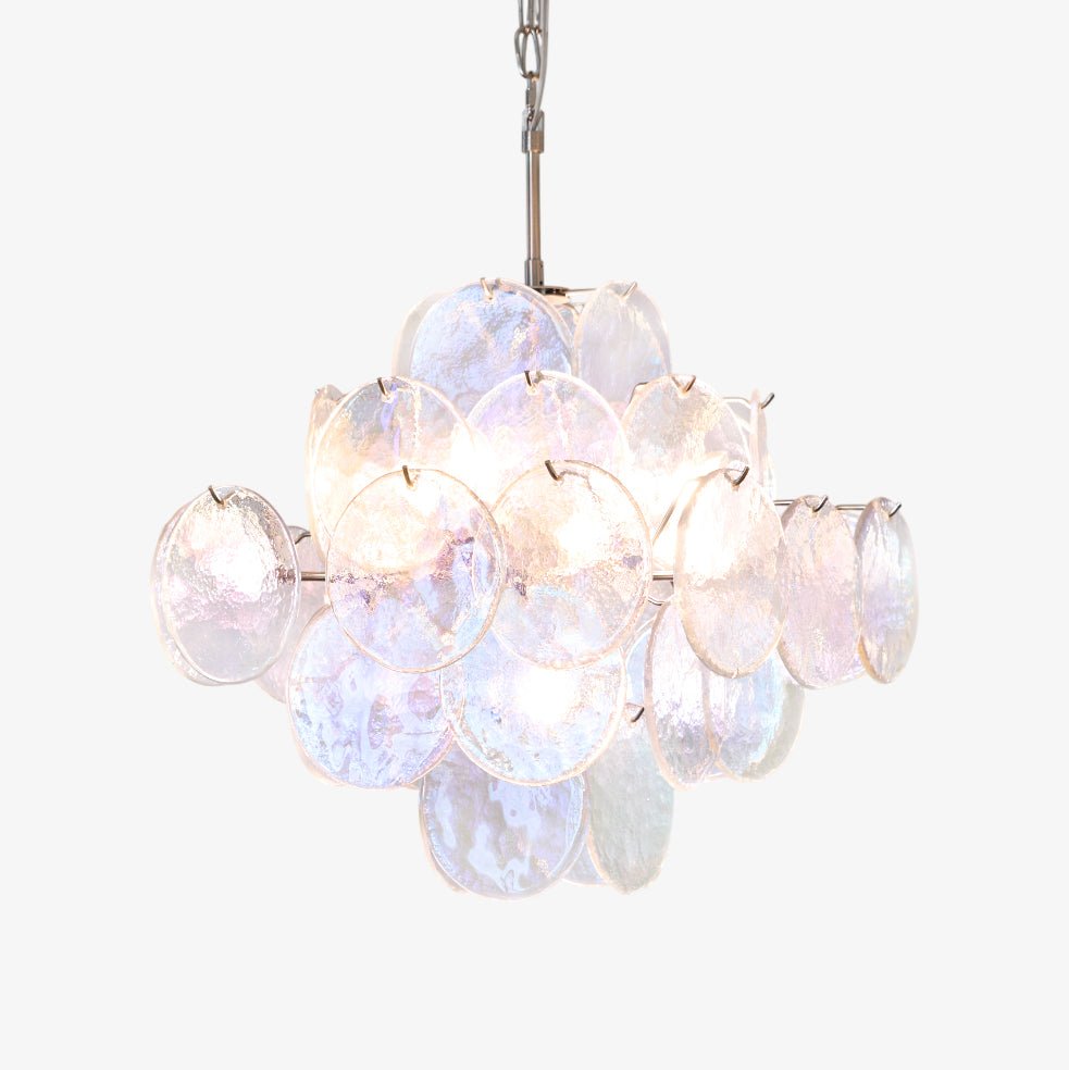 Aurelia Iridescent Glass Chandelier – Modern Murano-Inspired Pendant Light