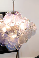Aurelia Iridescent Glass Chandelier – Modern Murano-Inspired Pendant Light