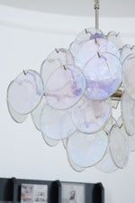 Aurelia Iridescent Glass Chandelier – Modern Murano-Inspired Pendant Light
