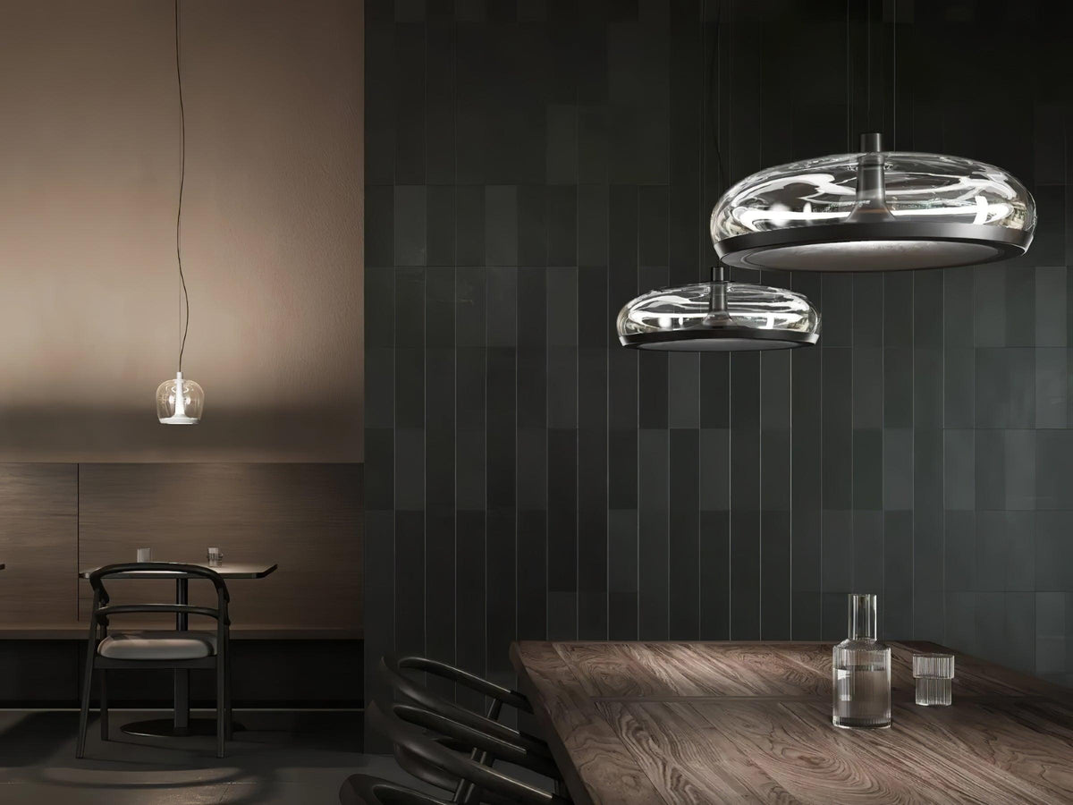 Aurelia LED Pendant Light – Modern Glass & Metal Hanging Lamp for Dining Room and Living Room