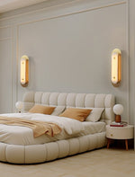 Aurelia Perforated Alabaster Wall Sconce in Gold