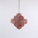 Aurelia Pink Glass Chandelier – Handcrafted Murano-Style Pendant Light for Elegant Interiors