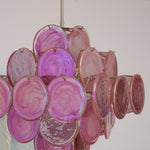 Aurelia Pink Glass Chandelier – Handcrafted Murano-Style Pendant Light for Elegant Interiors