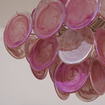 Aurelia Pink Glass Chandelier – Handcrafted Murano-Style Pendant Light for Elegant Interiors