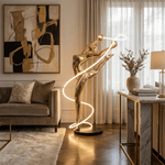 Aurelia Ribbon Dancer Sculptural LED Floor Lamp