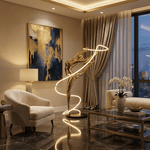 Aurelia Ribbon Dancer Sculptural LED Floor Lamp