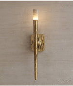 Aurelian Sculpted Alabaster Wall Sconce in Copper