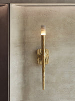 Aurelian Sculpted Alabaster Wall Sconce in Copper