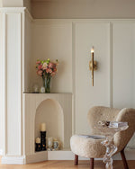 Aurelian Sculpted Alabaster Wall Sconce in Copper