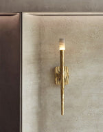 Aurelian Sculpted Alabaster Wall Sconce in Copper