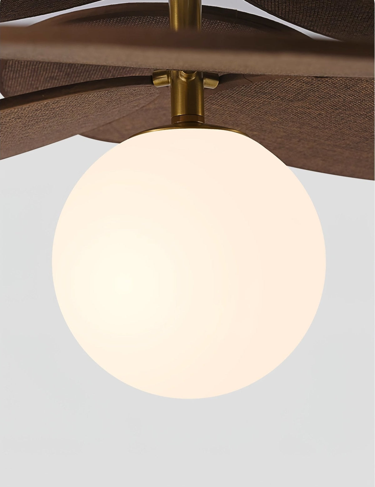 Aurelian Bloom Wooden Pendant Light with Opaline Glass Globes