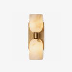 Aurelian Twin Alabaster Wall Sconce in Brass for Modern Interiors
