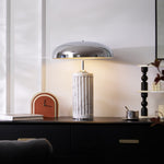 Aurelio Dome Table Lamp with Marble Base – Modern Sculptural Lighting