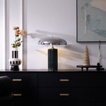 Aurelio Dome Table Lamp with Marble Base – Modern Sculptural Lighting