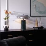 Aurelio Dome Table Lamp with Marble Base – Modern Sculptural Lighting