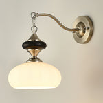 Aurelo Wall Sconce with Glass Shade and Wood Accents