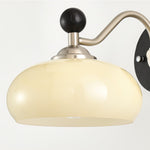 Aurelo Wall Sconce with Glass Shade and Wood Accents