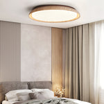 Aureum Edge Ceiling Light in Yellow Travertine — Modern Flush Mount LED