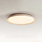Aureum Edge Ceiling Light in Yellow Travertine — Modern Flush Mount LED
