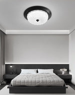 Aurevielle Semi Flush Ceiling Light in Brass and Glass