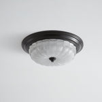 Aurevielle Semi Flush Ceiling Light in Brass and Glass