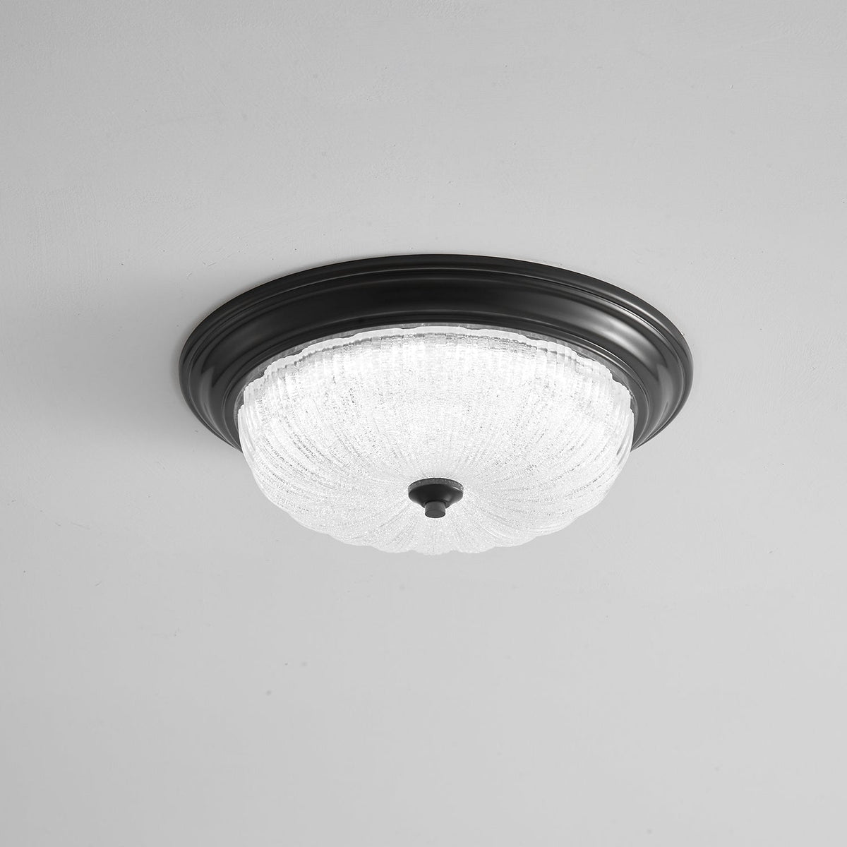 Aurevielle Semi Flush Ceiling Light in Brass and Glass