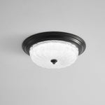 Aurevielle Semi Flush Ceiling Light in Brass and Glass