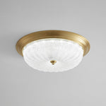 Aurevielle Semi Flush Ceiling Light in Brass and Glass