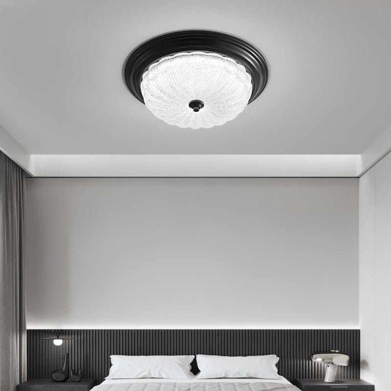 Aurevielle Semi Flush Ceiling Light in Brass and Glass