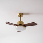 Aurevo Ceiling Fan Light with LED and Walnut Blades