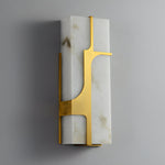 Aurevon Alabaster Wall Sconce in Brushed Brass – Modern Luxury Lighting