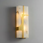Aurevon Alabaster Wall Sconce in Brushed Brass – Modern Luxury Lighting