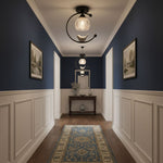 Auri Bird Ceiling Light – Sculptural Brass & Glass Flush Mount