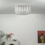 Aurielis Sculptural Glass Flush Ceiling Light for Modern Interiors