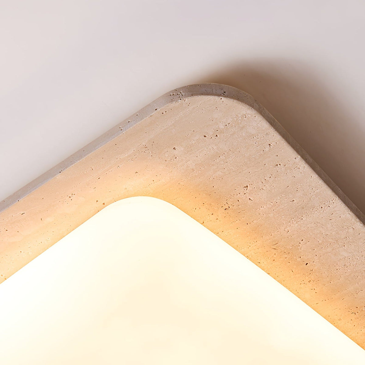 Aurilith Travertine Ceiling Light — Modern Flush Mount LED Fixture